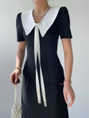 Zerra Yaka Kurdale Detay Elbise thumbnail 5