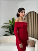 Dakota Drapeli Elbise thumbnail 3