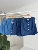 Gümüş Düğmeli Yelek Ve Şort Tensel Takım 10174 thumbnail 9