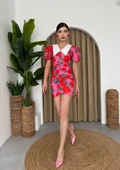 Perast Çiçek Detaylı Elbise thumbnail 3