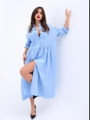 5865 ELBİSE-MAVİ thumbnail 2