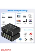 Daytona ZR889 1000Mbps İnternet Hızı, Cat 8, Cat 7, Cat 6 Için Type C Güç Kablosu ile RJ45 Network Splitter Bilgisayarlar, TV'ler, Yönlendiriciler Için Adaptör 1to4 - 5