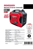 Rodex RDX93201İ Benzinli İnverter Jeneratör 3.5 kVA - 2