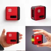 15m Menzilli Mini Çapraz Çizgi Lazer Yeşil Işın Otomatik Kendini Düzleme Bataryalı USB Şarjlı thumbnail 5