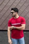 Erkek Kısa Kollu Nasa Baskı Basic Erkek T-shirt thumbnail 3