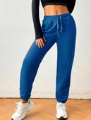 Kadın Beli Kordonlu Viskon Iki Iplik Kumaş Eşofman thumbnail 2