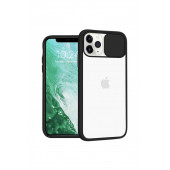 iPhone 13 Pro Max Kamera Korumalı Sürgülü Buzlu Mat Kılıf - 1