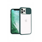 iPhone 13 Pro Max Kamera Korumalı Sürgülü Buzlu Mat Kılıf - 3