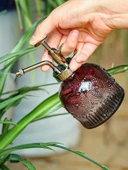 Vintage Cam Bitki Sulama Spreyi – Dekoratif Püskürtme Kolonya Şişesi 200 ml Kırmızı - 3