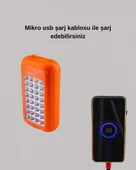 Güneş Enerjili LED Powerbank Işıldak – 10000 mAh, Su Geçirmez, 32 LED, Taşınabilir Tasarım thumbnail 4