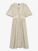 Only Vero Moda 10304133 Kadin Elbise - Bej thumbnail 4