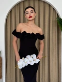 Popi Madonna Yaka Kalem Elbise thumbnail 1