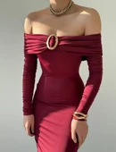 Maca Straplez Elbise thumbnail 5