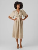 Only Vero Moda 10304133 Kadin Elbise - Bej thumbnail 2