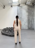 Ti̇na Asi̇metri̇k Keten Yelek Pantolon Takim - 2