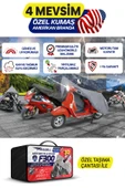 Budge Arora Cappucino 125  Amerikan Fitilli Motosiklet Brandası Çadır Örtü - Miflonlu - 5