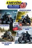 Budge Arora Cappucino 125  Amerikan Fitilli Motosiklet Brandası Çadır Örtü - Miflonlu - 3