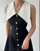 Ness Düğmeli Elbise thumbnail 7