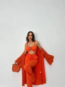 KRINKILL BÜSTİYER-PANTOLON-KİMONO TAKIM - Orange thumbnail 3