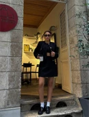 CHANEL CROP CEKET-KISA ETEK TAKIM - Siyah - 3