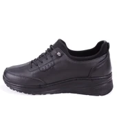 Dagoster DZA07-122044644 Siyah Ortopedik Günlük Deri Kadın Ayakkabı - 3