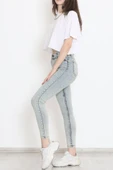 Kadın Cep Detay Kar Yıkamalı Kot Pantolon thumbnail 9