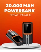 20.000 mAh Powerbank – 22.5W Hızlı Şarj, Çok Kablolu, Dijital Göstergeli thumbnail 1