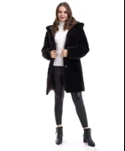 Reks Kapüşonlu Kaban - Siyah thumbnail 1