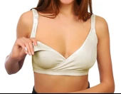 Sema Baby Kruvaze Emzirme Sütyeni Ekru 100 Beden - 1