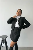 CHANEL CROP CEKET-KISA ETEK TAKIM - Siyah - 2
