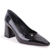 Dagoster DZA07-129615 Siyah Rugan Stiletto Topuklu Kadın Ayakkabı thumbnail 1