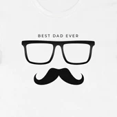 Babalar Günü Baskılı T-shirt - Beyaz thumbnail 2