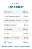 Velavit V- Colostrum With L-lysine Vitamin B2 Lozenges 15 Pastil thumbnail 2