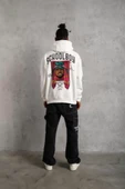 Erkek SCHOOL BOY Baskılı Kapüşonlu Sweat - Beyaz thumbnail 3