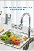 Krom Tasarruflu 4 Modlu Ayarlanabilir Musluk Başlığı Lavabo Batarya Fiskiye Ucu Perlatör - 4