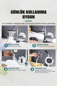 Krom Tasarruflu 4 Modlu Ayarlanabilir Musluk Başlığı Lavabo Batarya Fiskiye Ucu Perlatör - 3