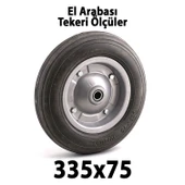 Metal Jantlı Bilyalı Dolgu Teker Patlamaz Tekerlek El Arabası Yük Taşıma İçin Dayanıklı Yedek Teker thumbnail 4