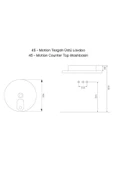 Motion 45 Cm Tezgah Üstü Lavabo Yuvarlak Siyah Çanak Lavabo - 4