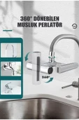 Krom Tasarruflu 4 Modlu Ayarlanabilir Musluk Başlığı Lavabo Batarya Fiskiye Ucu Perlatör - 2