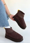 Pabucmarketi Kahve Süet Kadın Düz Bot thumbnail 1