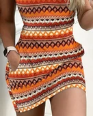 Kadın Askılı Fermuarlı Cepli Süprem Mini Elbise thumbnail 3