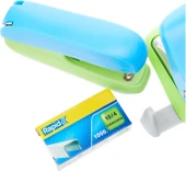 Mini Set Zımba Makinası + 1000'li Tel + Tel Sökücü ve Delgeç (Mavi/Yeşil) thumbnail 2