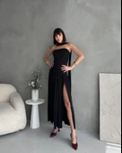 Kadınboğaz Kolsuz Maxi Boy Kalem Elbise thumbnail 4