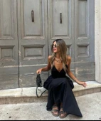 Kadın Ip Askılı Salaş Süprem Kumaş Elbise thumbnail 3