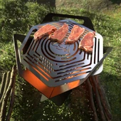 Kamp Ayısı® CampyTri Grill Max™: Katlanabilir Izgara Mangal - 2mm Galvaniz Çelik, Taşıma Çantalı Özel Tasarım - 3