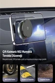 360 Derece Dönebilen Vakumlu Magsafe Destekli Magnetik Telefon Tutucu Araba Ayna Cam Masa Üzeri - 5