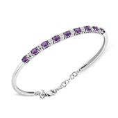 2.10 Ct Pırlantalı Oval Ametist Bilezik - 1