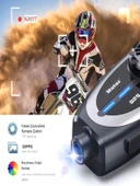 IPX6 Su Geçirmez Kameralı Kask Kulaklığı 500m İnterkom Bluetooth 5.4 Motosiklet İçin - 3