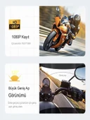 IPX6 Su Geçirmez Kameralı Kask Kulaklığı 500m İnterkom Bluetooth 5.4 Motosiklet İçin - 7