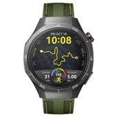 Sneezy Huawei Watch GT5 Pro 46mm ile Uyumlu Metal Tokalı Dikiş Detaylı Şık Dokuma Silikon Kordon  Haki thumbnail 3